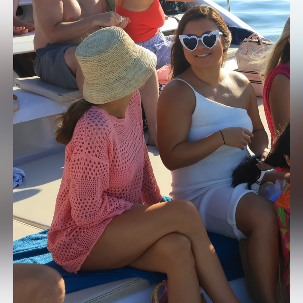 Pink Crochet Swim Cover-Up
